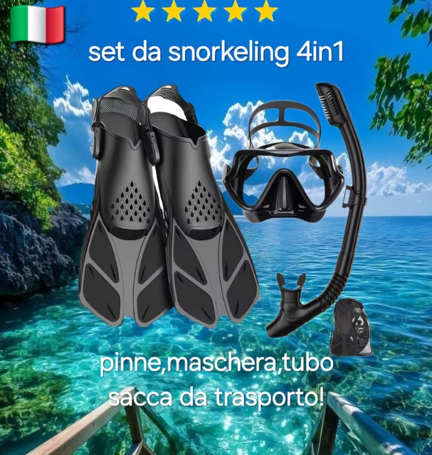 Set Snorkeling CRESSI Musa Explorer - Maschera, Pinne E Snorkel Per Adulti, Ideale Per Viaggi E Nuoto - Foto 3