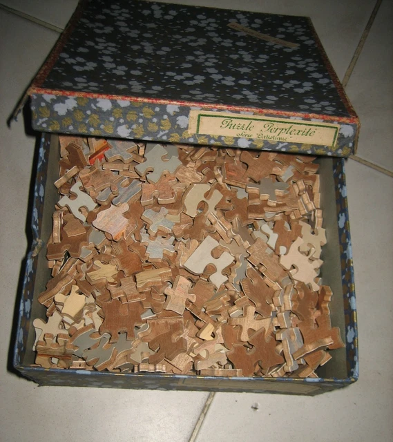 Lot De 6 Puzzles En Bois Anciens - Proverbes Illustrés - Années 30/40 - Esprit Benjamin Rabier