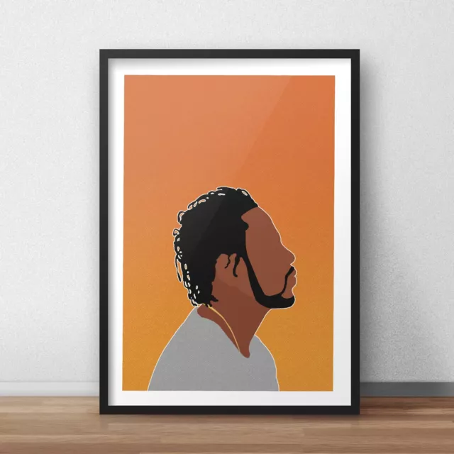 Kendrick Lamar INSPIRED WALL ART Print / Poster Minimal A4 A3 HIP HOP RAP