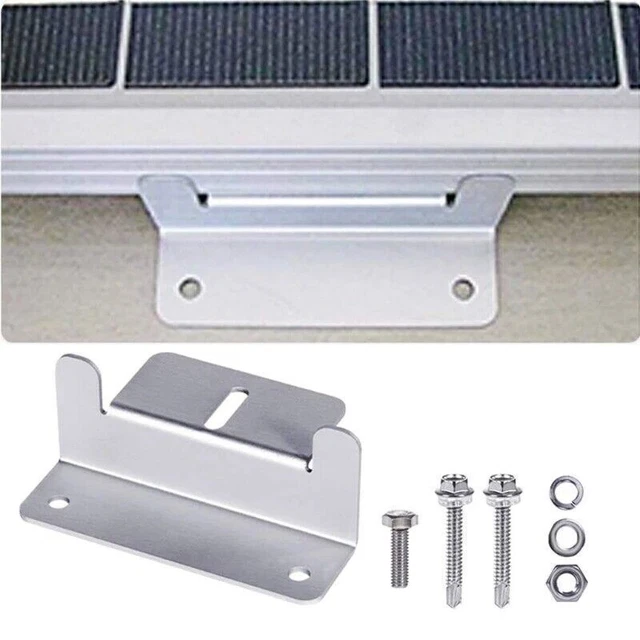4 piezas montaje de panel solar panel solar soporte de aluminio ángulo Z