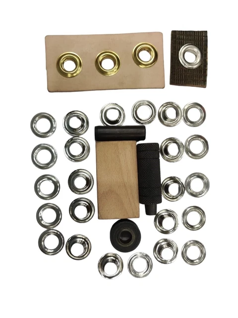 Kit de Ojales BTI con 12 Ojales, Ojales Brillantes de 1/2″ de Pulgada