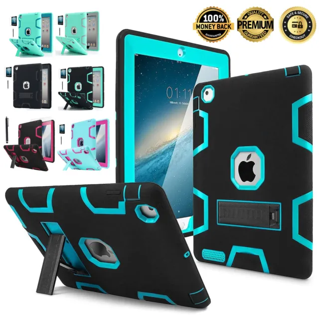 For Apple iPad 4th/3/2nd Gen Case 9.7" Heavy Duty Rugged Shockproof Cover Stand