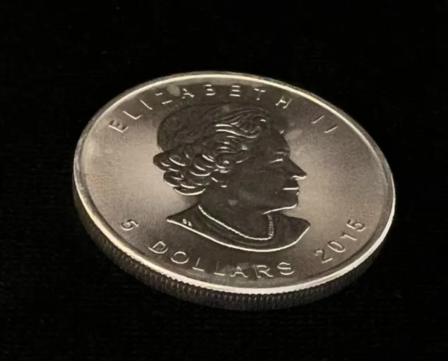 5 Dollars Once Maple Leaf Argent  Canada Elizabeth II