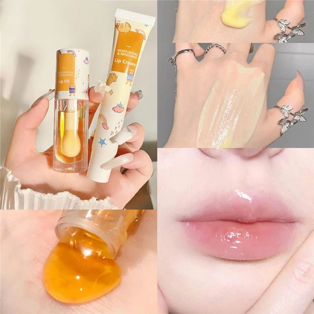 Aceite labial de miel para reducir las arrugas labiales leche jalea crema labial brillo labial relleno
