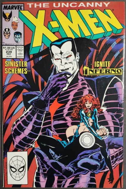 Uncanny X-Men #239 1st Cover App Mr. Sinister Marvel 1988 VF Chris Claremont Hot