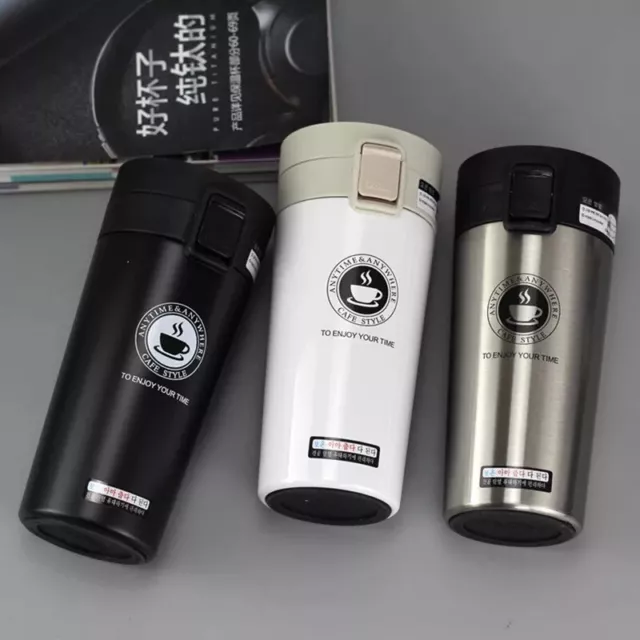 Travel Coffee mugs Thermal Stainless Steel Thumber Water Bottle Tea Cup New