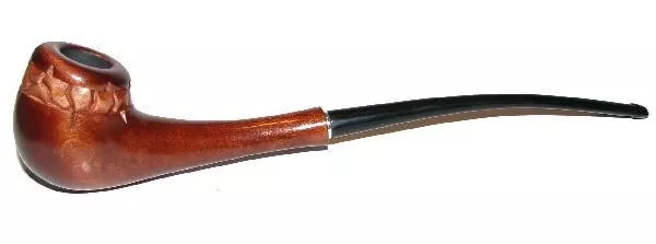 Stone - CHURCHWARDEN Long Steam Hand Carved Wooden Smoking Pipe direct smoking