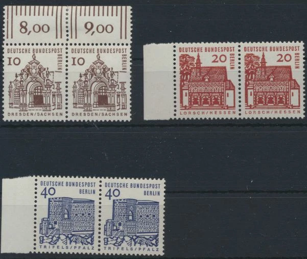 Berlin ex 242-245 Waagerechte Paare mit Seiten- oder Oberrand postfr./ungebr