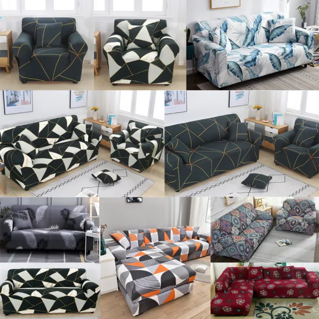 Universal 2/3/4 Seater Elastic Sofa Covers Slipcover Stretch Couch Protector UK