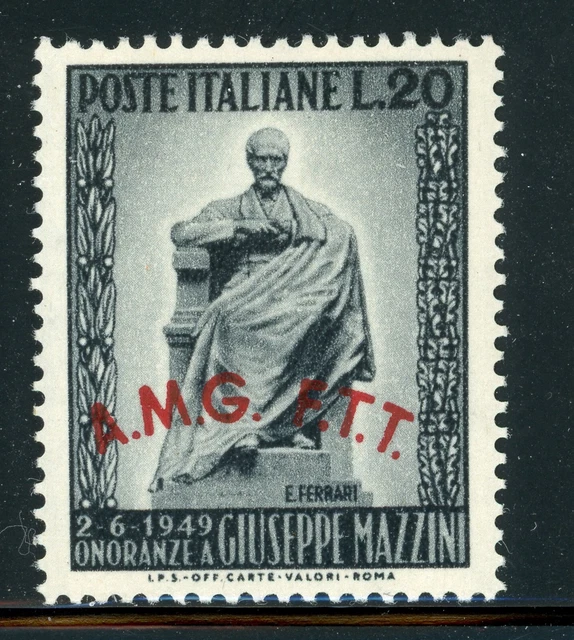 AMG-FTT Trieste MNH: Scott #45 20L Giuseppe MAZZINI CV$14+