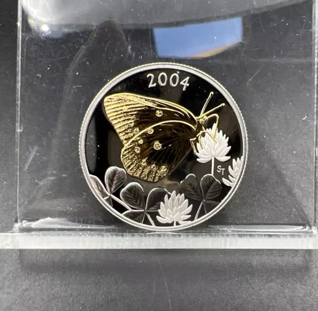 2004 50c Canada Sterling Silver Fifty Cents Butterfly Coin Choice Proof