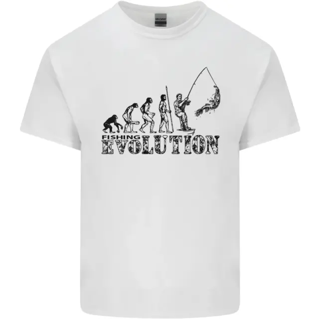 T-shirt bambini Evolution of a Fisherman divertente pescatore