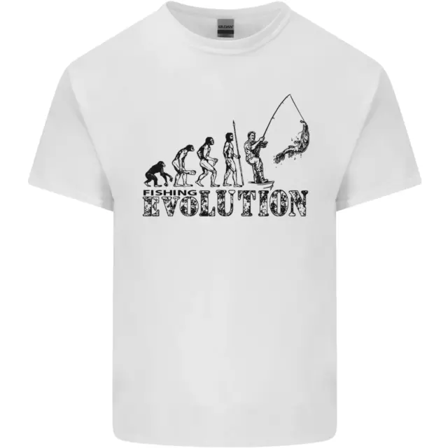 T-shirt bambini Evolution of a Fisherman divertente pescatore