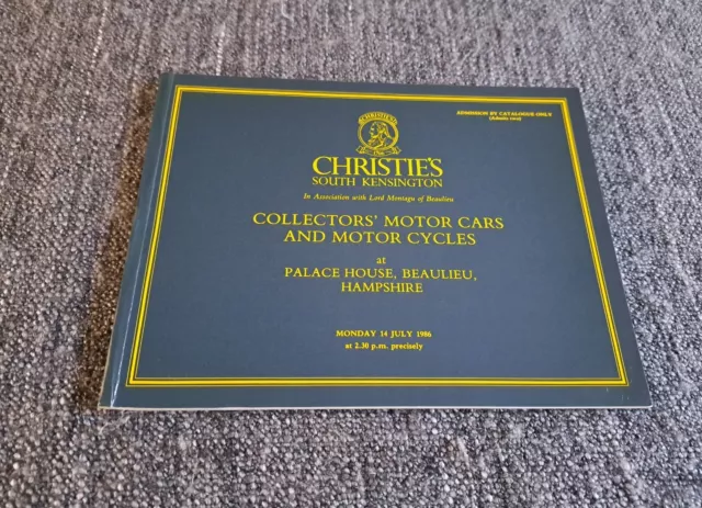 A Christie's South Kensington Collectors' Motor Cars And Motor Cycles Auction...