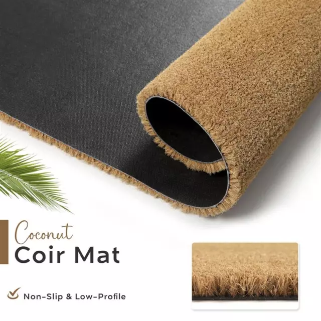 Heavy Duty Coir Door Mat Entrance Natural Matting Garden Indoor Outdoor Doormats