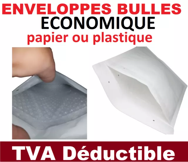 enveloppe à bulle ECONOMIQUE  pochette matelassée expédition papier ou plastique