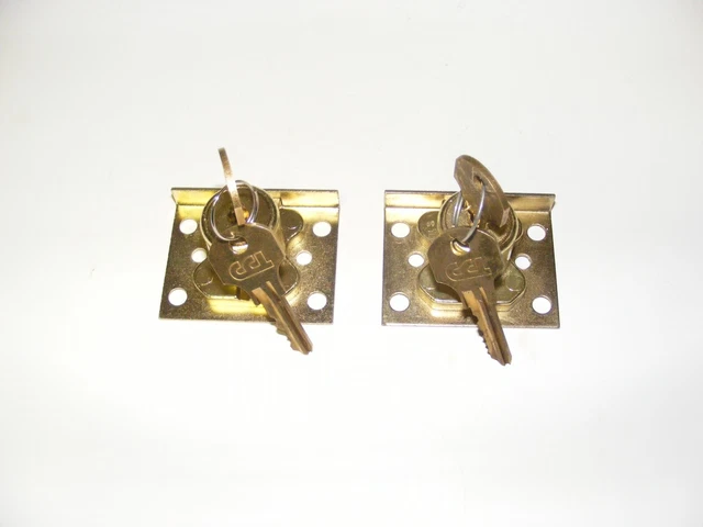 1Pr Jennings Gooseneck, Early Chief Back & Cashbox Door Locks & 2 Key Repl. Part