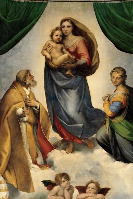 Raphael - Sistine Madonna (1514) Photo Poster Painting Art Print