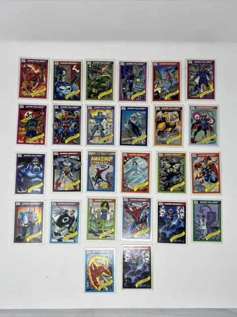 1990 Impel Marvel Universe Trading Cards  Lot Of 26 Series 1 Includes Red Skull