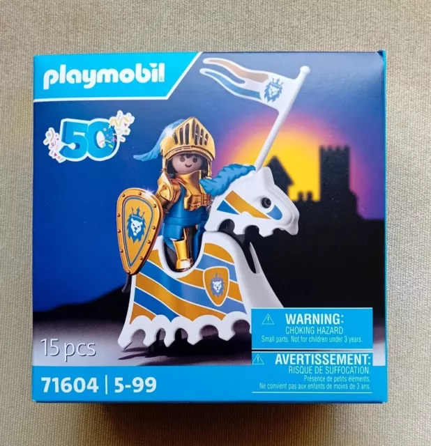 Playmobil,  CABALLERO 50 ANIVERSARIO DE PLAYMOBIL en caja, Nuevo.