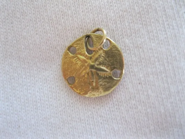 14K Gold Sand Dollar Charm