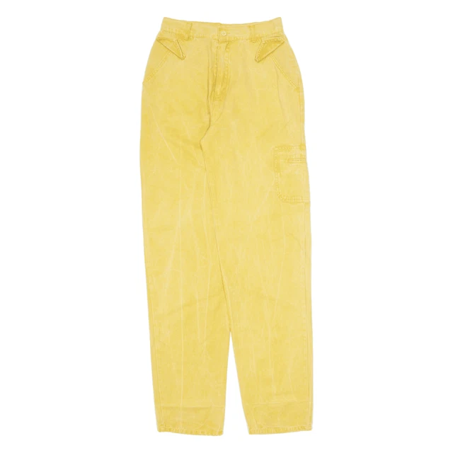 Pantaloni Gialli Rilassati Donna Conico W36 L34