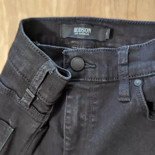 Hudson Nico Super Skinny Jeans Women's Size 27 Mid Rise Black Stretch Denim