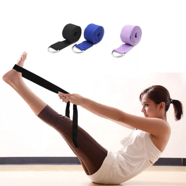 Sport Yoga Stretch Strap D-Ring Belt Gym Waist Leg Fitness Adjustable Belt 180cm