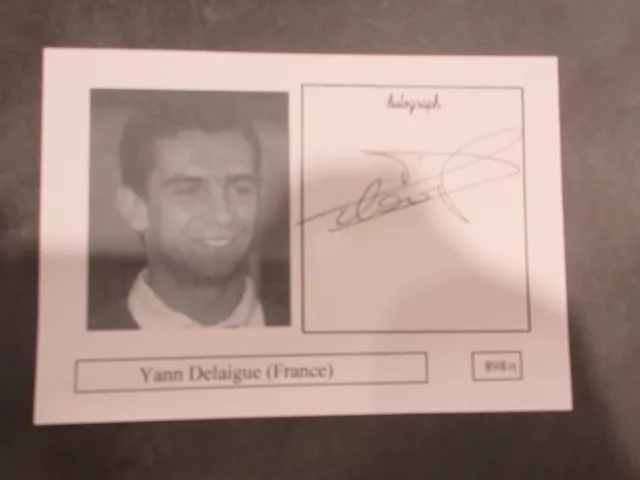 Autographe Yann Delaigue sur carte Rugby 4