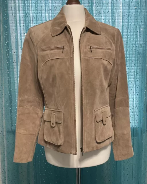 Alfani  Suede Jacket- Tan - Size P