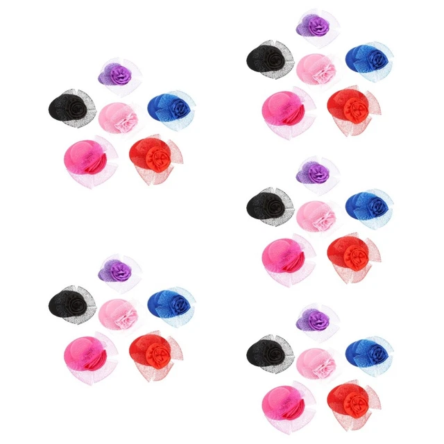 6 pz bambola travestimento cappello tessuto cappelli piccoli mini cappello in miniatura