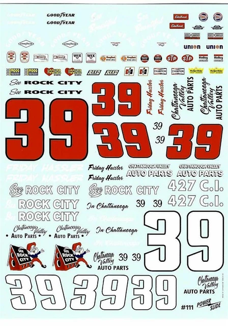 Highline 1/24 - 1/25 Scale 55 Tiny Lund Pepsi Camaro Waterslide Decals, NASCAR, 2018, USA