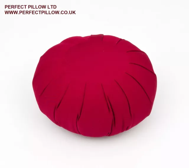 Organic Buckwheat Zafu Meditation Cushion> Gaberdine,Burgundy British Zen