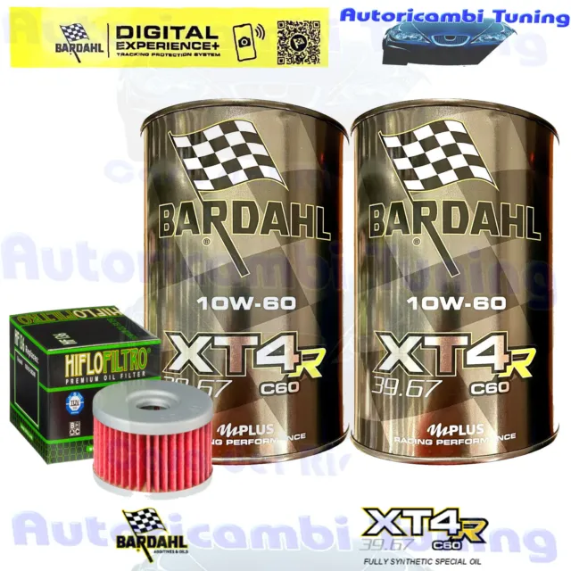 Kit De Mantenimiento Aceite Bardahl XT4R 10W60 Filtro Para Suzuki VL250 Intruder