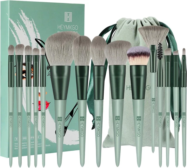 Pennelli Make up Pennelli Trucco 15 Set Pennelli Make up Occhi Setole Sintetiche
