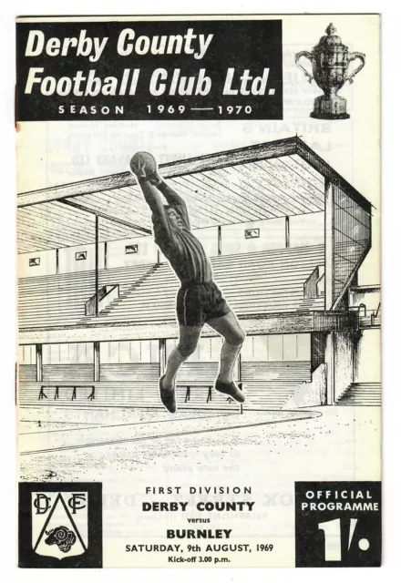 Derby County v Burnley - 1969-70  Division One - Football Programme