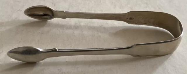 Antique English London John , Henry Lias sterling silver sugar tongs 60gr  5.75”