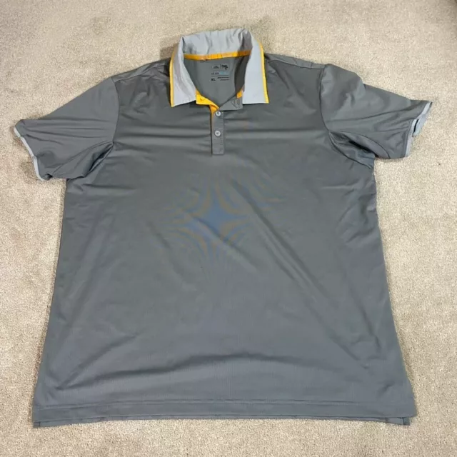 Adidas Golf Polo Shirt Mens Extra Large XL Grey Climacool Athletic Pullover