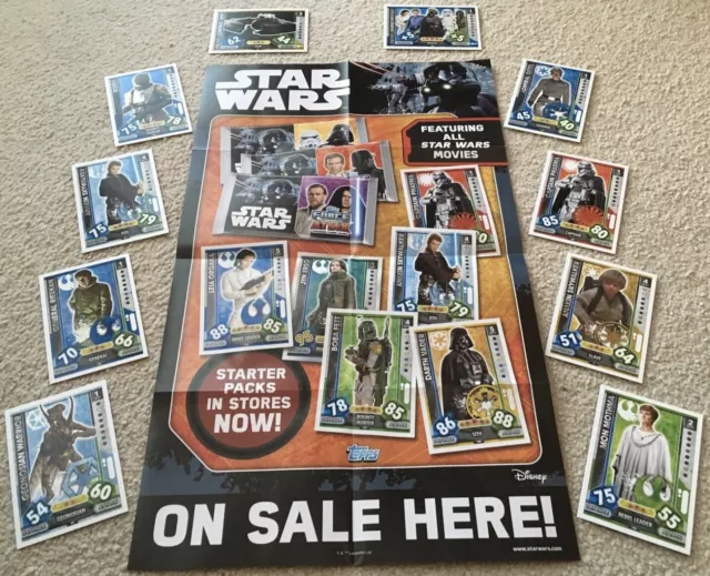#1-272 - Star Wars FORCE ATTAX UNIVERSE Cards From Topps, Buy 3 Get 10 Free
