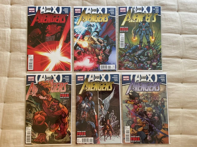 Lot of 6 Marvel AVENGERS Comics: Issues #25,26,27,28,29,30 “Avengers vs. X-Men”
