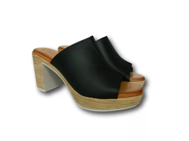 RAQUEL PEREZ Pez 02 Sabot Femme Sabots Avec Talon Medium Noir 3