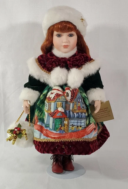 Vintage Collectible Memories Porcelain Doll Francesica Christmas Painted Dress