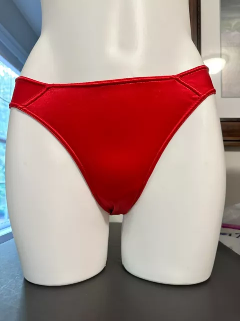 Vintage Victoria S Secret Second Skin Shiny Satin Panties Size M Red 32 00 Picclick