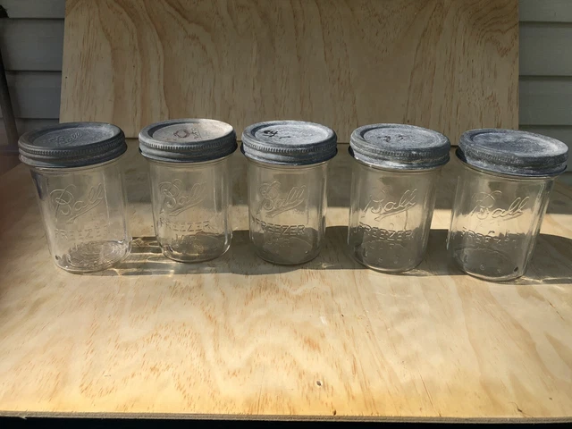 5 Vintage Ball Freezer Jar Pint Size 5 Vintage Ball Freezer Jar Pint Size