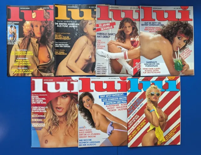 Lui Deutschland -   7 Ausgaben aus 1982 als Konvolut