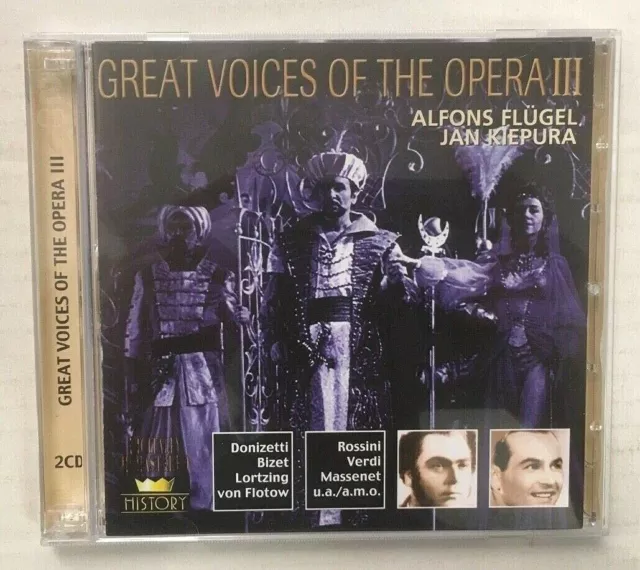 2 CDs great voices of the opera III- Alfons Fügel, Jan Kiepura neu OVP