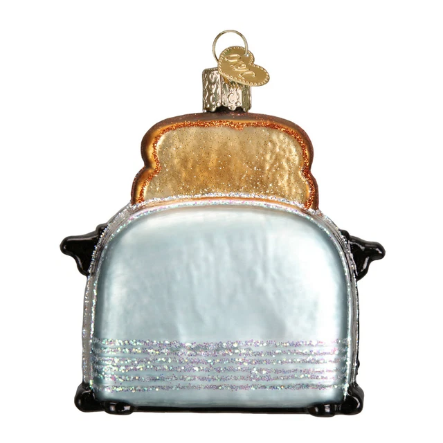 Old World Christmas Kitchen Toaster Retro Look Holiday Ornament Glass