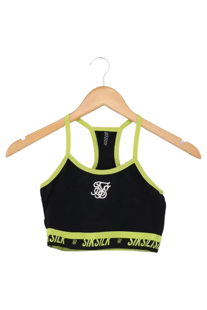 SIKSILK Damen Sport BH ohne Bügel schwarz Gr. 36