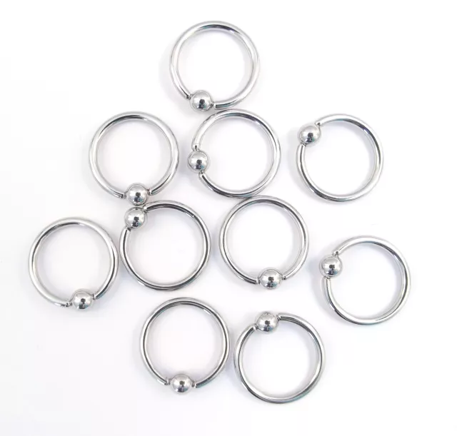 *AUTOCLAVED* 316L surgical Steel Piercing Body Jewellery 10 Pack **BCR / Ring**