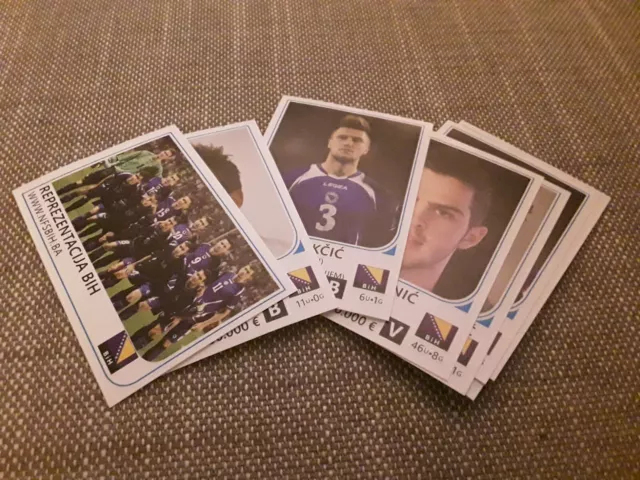 8 x Bosnia Rafo World Cup Brazil 2014 football stickers - all different